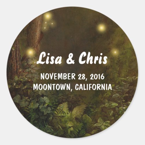enchanted forest wedding stickers