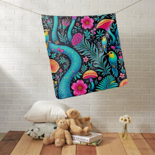 Enchanted Forest Whimsical Dream Design Baby Blanket