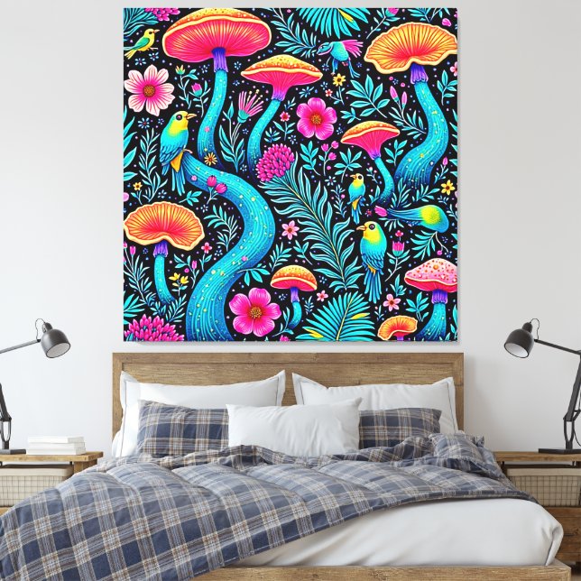 Enchanted Forest Whimsical Dream Design Canvas Print (Insitu(Bedroom))
