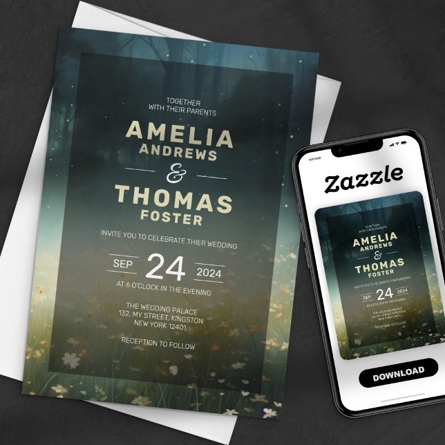 Enchanted Forest Whimsical Fairytale Wedding Invitation (Creator Uploaded)