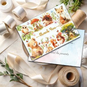 Enchanted Forest Wild One Boy Birthday Invitation