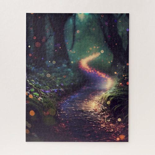 Enchanted Forest with Fairy Lights 500 Piece  Jigsaw Puzzle