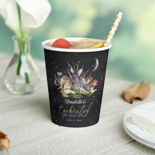 Enchanted Forest Woodland Animals Birthday Paper Cups