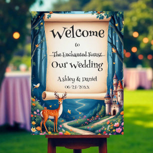 Enchanted Forest Woodland Castle Fairytale Wedding Foam Board