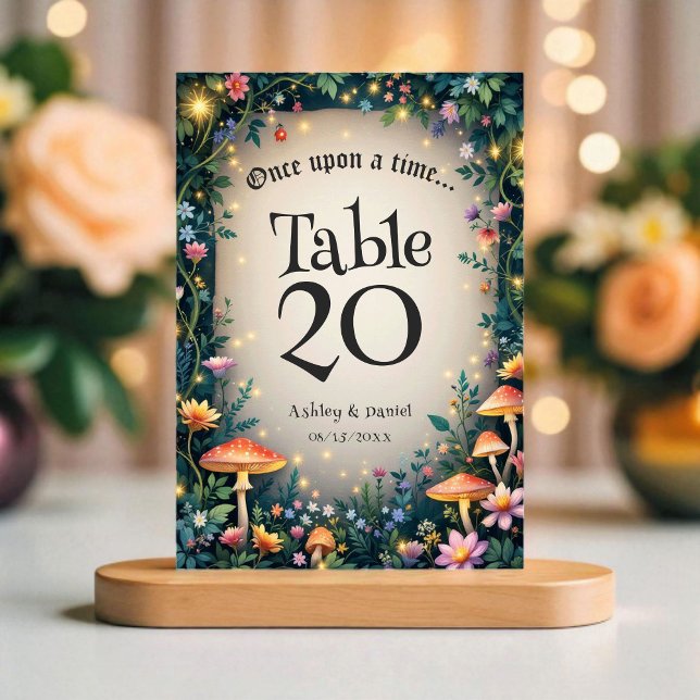 Enchanted Forest Woodland Fairytale Wedding Table Number (Creator Uploaded)
