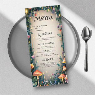 Enchanted Forest Woodland Floral Fairytale Wedding Menu