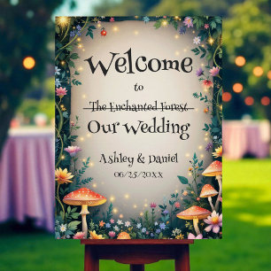Enchanted Forest Woodland Funny Fairytale Wedding Foam Board