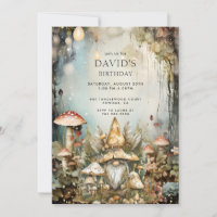 Enchanted Forest Woodland Gnome Kid's Birthday I