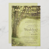 Enchanted Forest Woodland Trees Rustic Wedding Invitation (Front/Back)