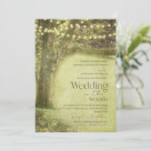 Enchanted Forest Woodland Trees Rustic Wedding Invitation (Standing Front)