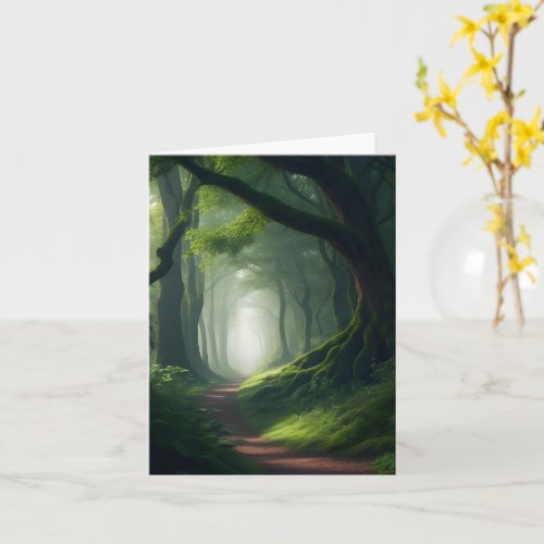Enchanted Forest Woods Blank Greeting Card