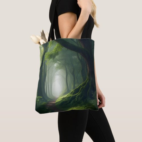 Enchanted Forest Woods Peaceful Trail Tote Bag