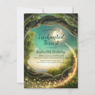 Enchanted Forrest, Glitter Invitations