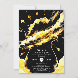 Enchanted Fun Space Birthday Invitation