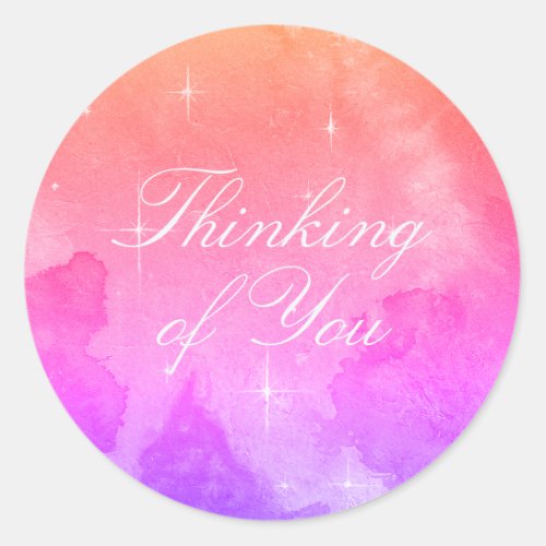 Enchanted Galaxy Thinking of You Classic Round S Classic Round Sticker