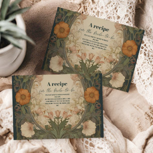 Enchanted Garden Art Nouveau Bridal Shower Enclosure Card