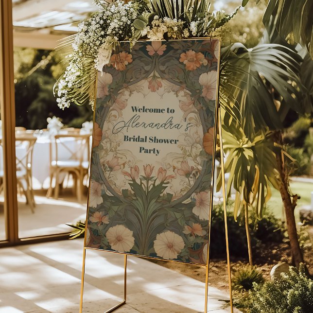 Enchanted Garden Art Nouveau Bridal Shower  Foam Board (Creator Uploaded)