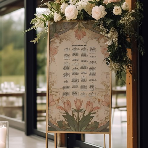 Enchanted Garden Art Nouveau Wedding  Foam Board