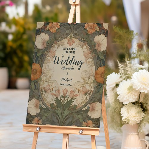 Enchanted Garden Art Nouveau Wedding  Foam Board