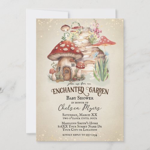 Enchanted Garden Baby Shower Invitation
