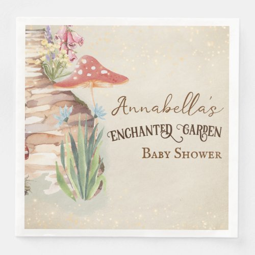 Enchanted Garden Baby Shower Paper Dinner Napkins