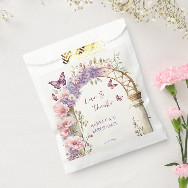 Enchanted garden butterflies baby shower favors favor bag (Sealed)