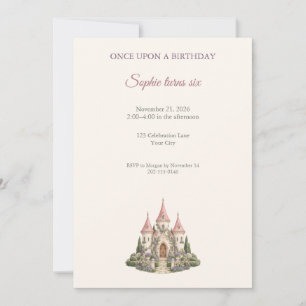 Enchanted Garden Castle Birthday Invitation