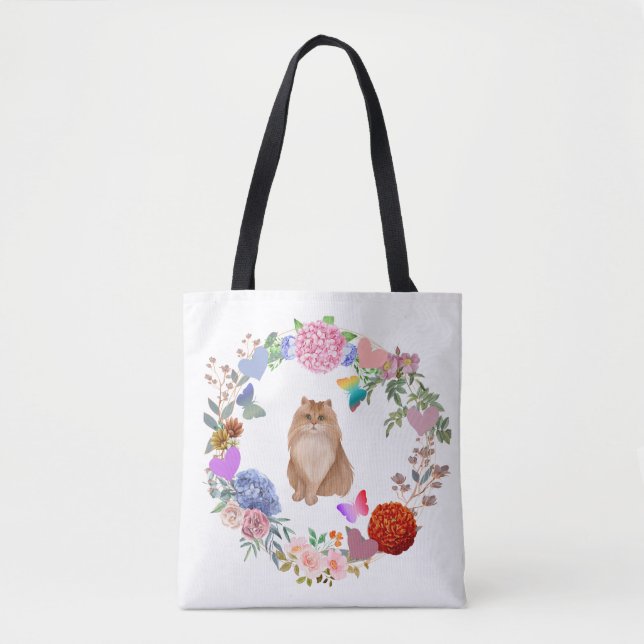 Enchanted Garden Cat Tote Bag (Front)