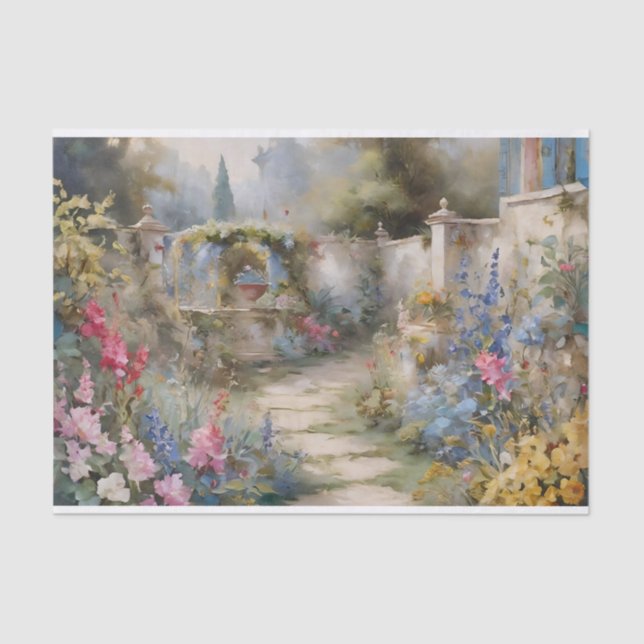 Enchanted Garden Decoupage Tissue Paper (Front)