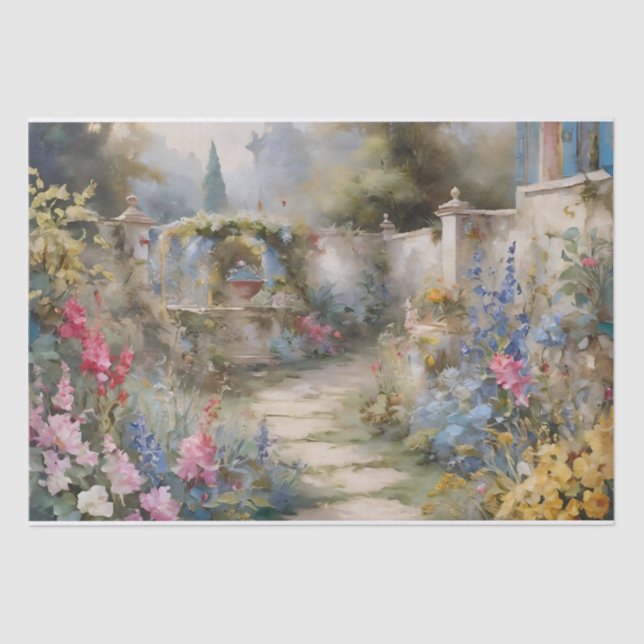 Enchanted Garden Decoupage Tissue Paper (Front)