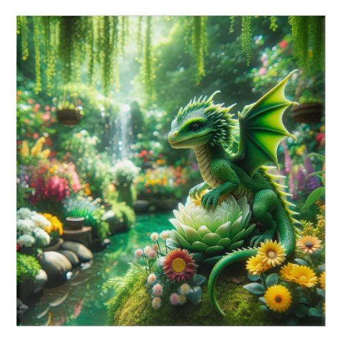 Enchanted Garden Dragon Acrylic Print
