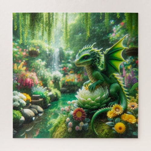 Enchanted Garden Dragon Jigsaw Puzzle