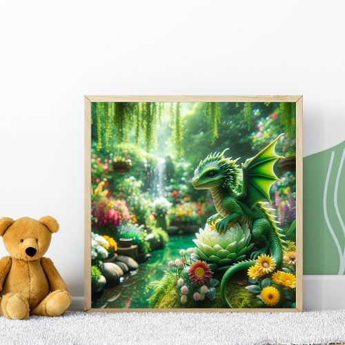 Enchanted Garden Dragon Poster