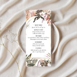 Enchanted Garden Elegant Boho Floral Menu<br><div class="desc">This gorgeous program is full of burgundy,  ivory and pink florals.</div>