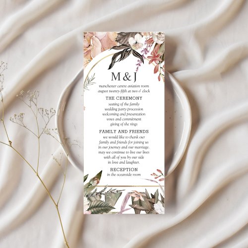 Enchanted Garden Elegant Boho Floral Program