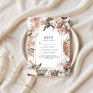Enchanted Garden Elegant Floral Boho RSVP Invitation