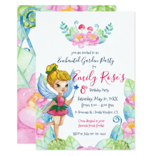 garden birthday invitations zazzle