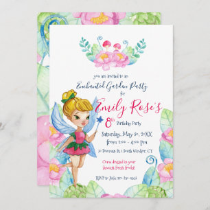 Enchanted Garden Fairy Birthday Invitation