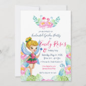 Enchanted Garden Fairy Birthday Invitation (Front)