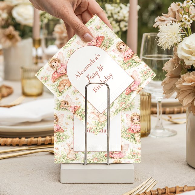 Enchanted Garden Fairy Birthday Napkins (Creator Uploaded)
