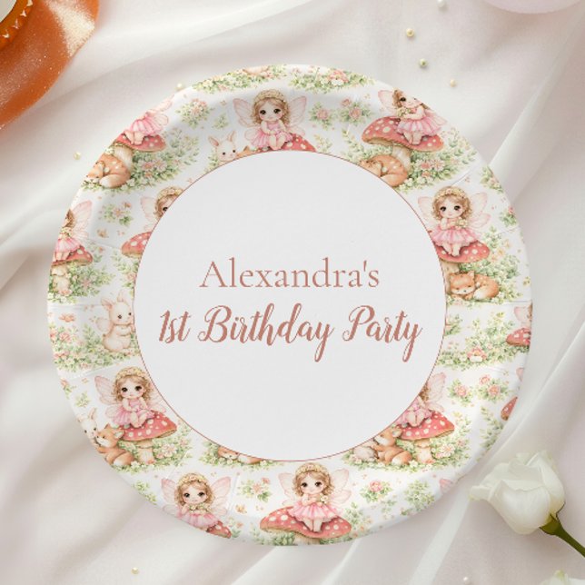 Enchanted Garden Fairy Birthday Paper Plates (Creator Uploaded)