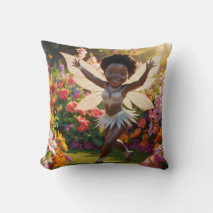 Enchanted Garden Fairy Throw Pillow