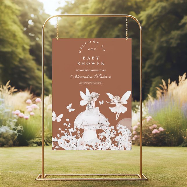 Enchanted Garden Fairy Wildflower Baby Shower Foam Board (Creator Uploaded)