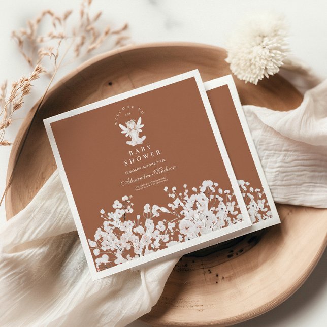 Enchanted Garden Fairy Wildflower Baby Shower Napkins (Creator Uploaded)