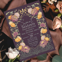 Enchanted Garden Floral Sweet 16 Birthday