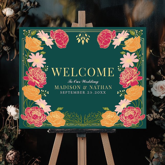 Enchanted Garden Floral Wedding Welcome Sign (Creator Uploaded)