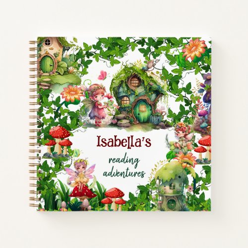 Enchanted Garden Forest Fairy Kids Reading Notebook