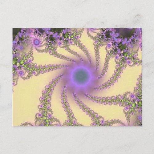 Enchanted Garden Fractal Postcard