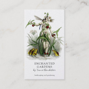 Enchanted Garden Gardener Landscaper Business Card