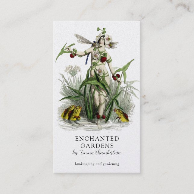 Enchanted Garden Gardener Landscaper Business Card (Front)